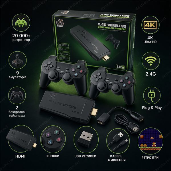 Ігрова консоль Data Frog M8 H133 Game Stick Lite 64GB DESH-14196 фото