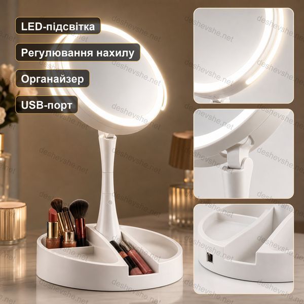 Дзеркало з LED-підсвіткою 3в1 DESH-14232 фото
